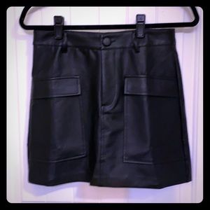 Black faux leather skirt size 8/10, never worn